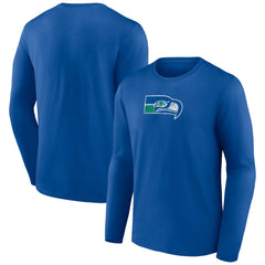 Seattle Seahawks Throwback Long Sleeve T-Shirt - Royal online