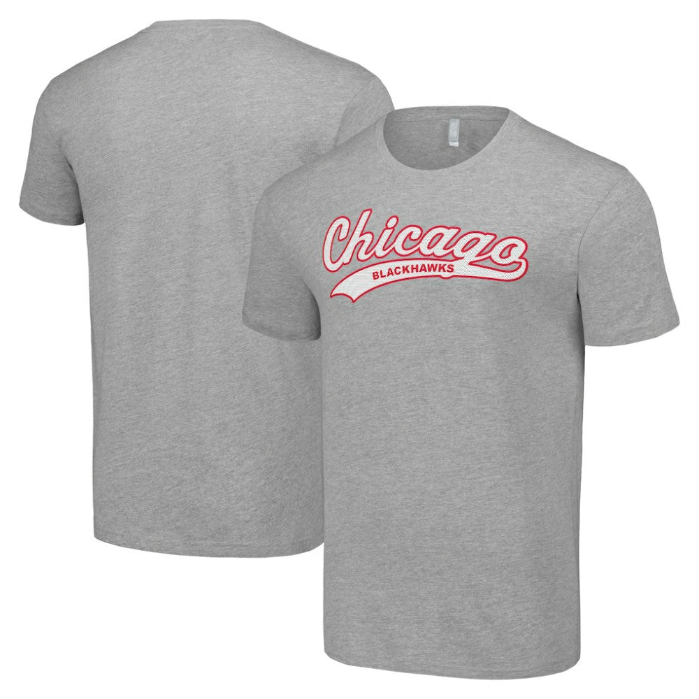 Chicago Blackhawks Starter Tailsweep T-Shirt Heather Gray