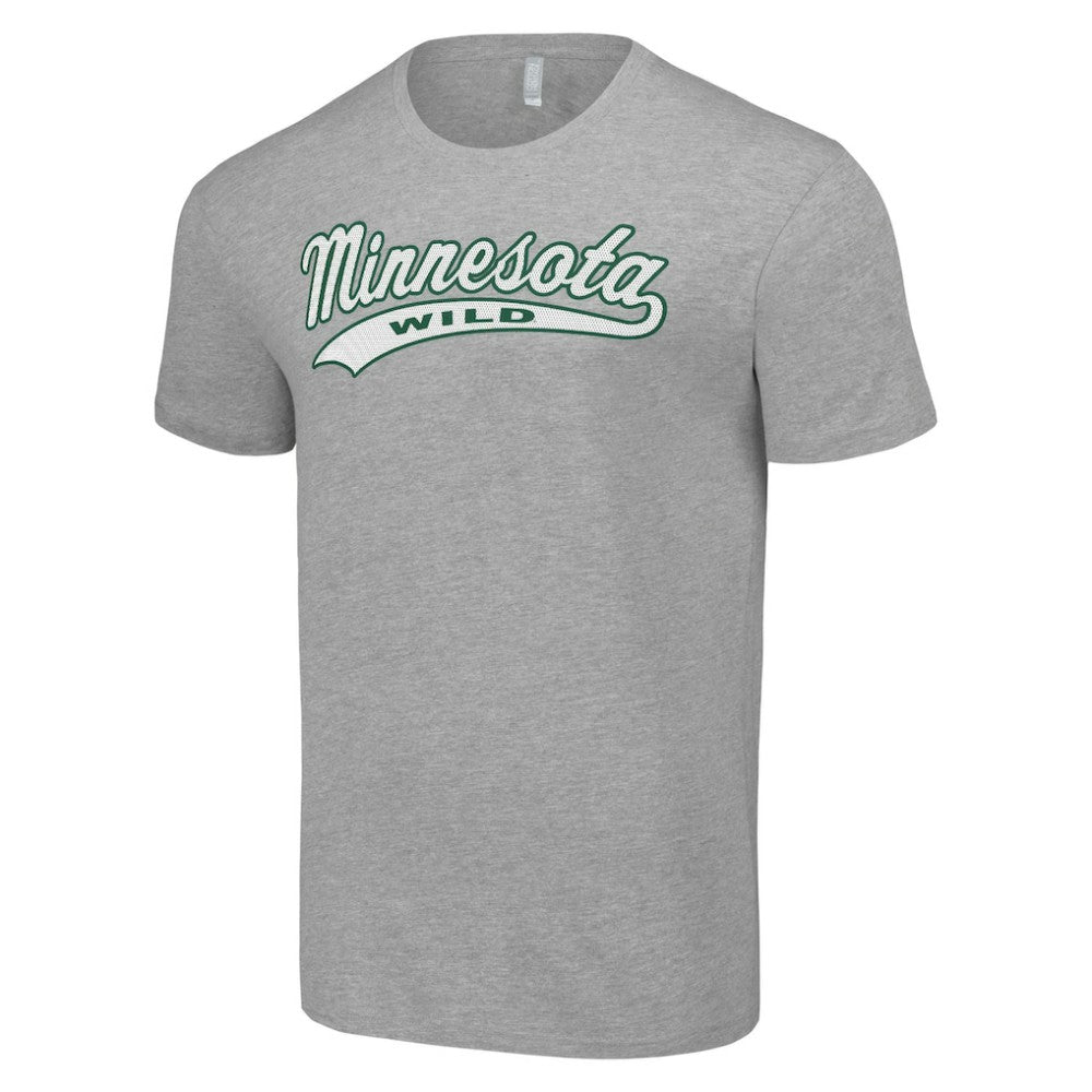 Minnesota Wild Starter Tailsweep T-Shirt Heather Gray