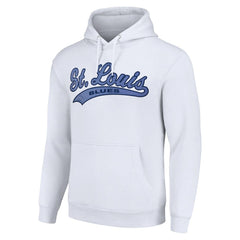 St. Louis Blues Starter Tailsweep Fleece Tri-Blend Pullover Hoodie White