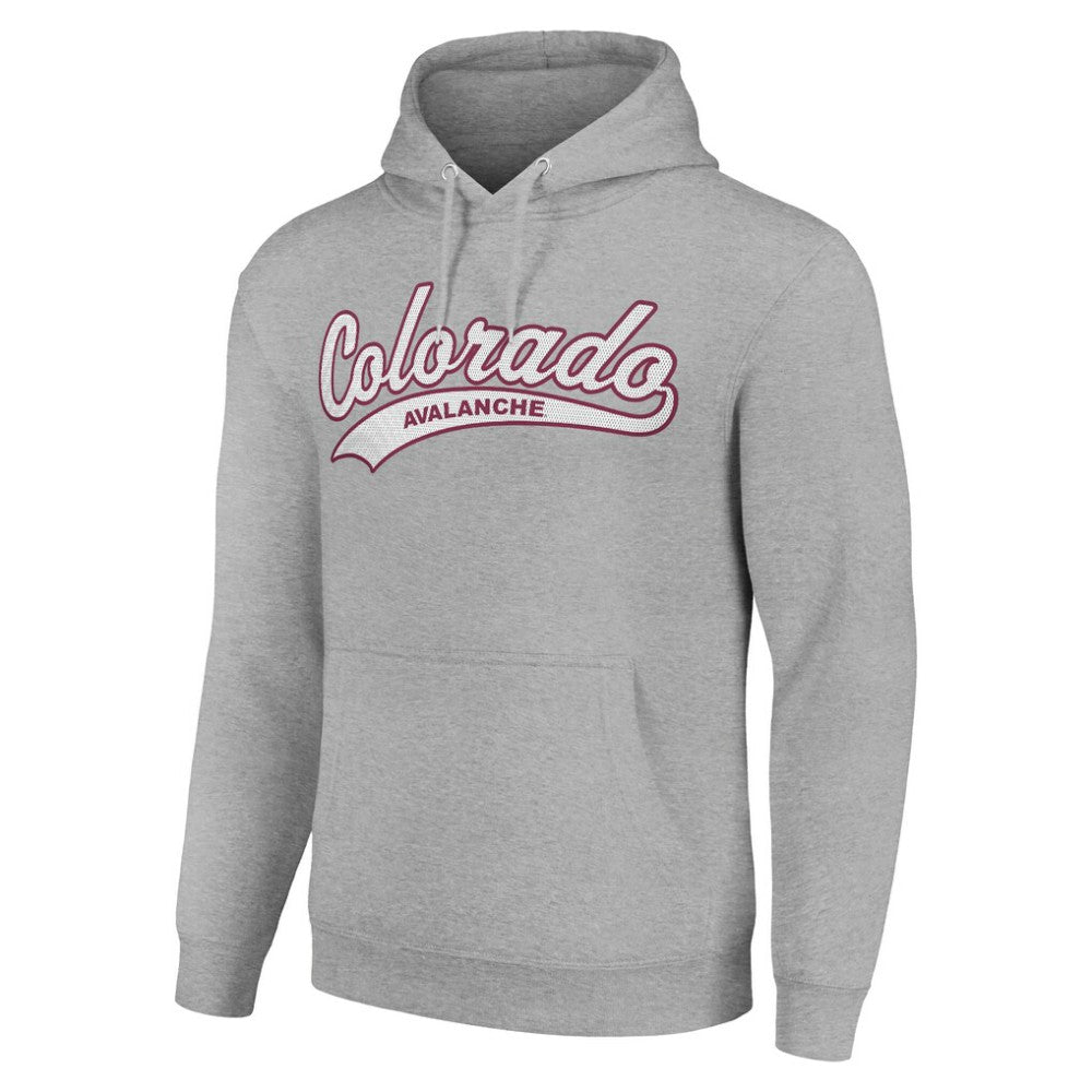 Colorado Avalanche Starter Tailsweep Fleece Tri-Blend Pullover Hoodie Heather Gray