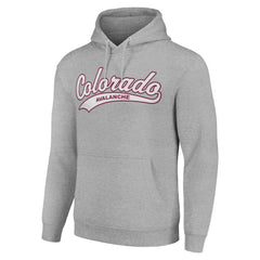 Colorado Avalanche Starter Tailsweep Fleece Tri-Blend Pullover Hoodie Heather Gray