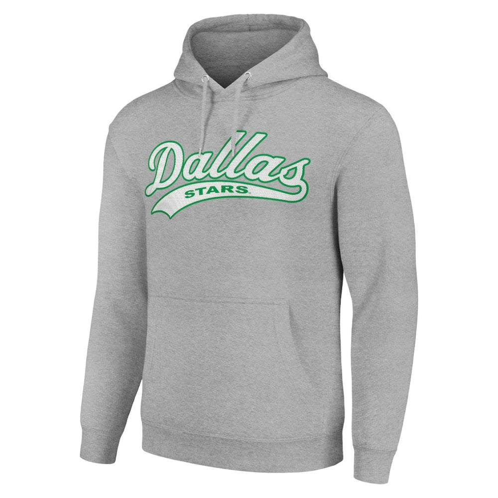 Dallas Stars Starter Tailsweep Fleece Tri-Blend Pullover Hoodie Heather Gray