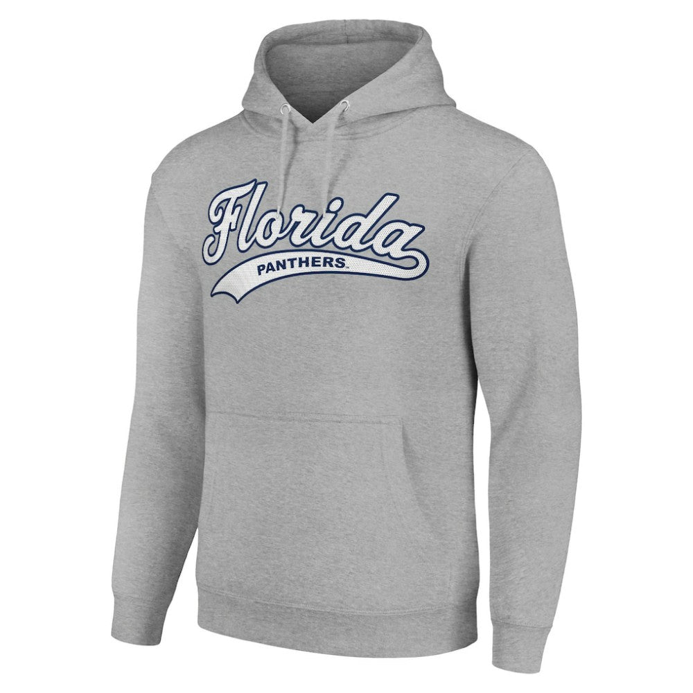Florida Panthers Starter Tailsweep Fleece Tri-Blend Pullover Hoodie Heather Gray