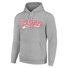 New Jersey Devils Starter Tailsweep Fleece Tri-Blend Pullover Hoodie Heather Gray