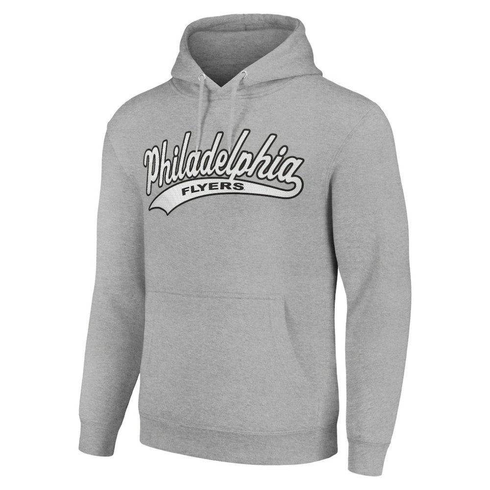 Philadelphia Flyers Starter Tailsweep Fleece Tri-Blend Pullover Hoodie Heather Gray