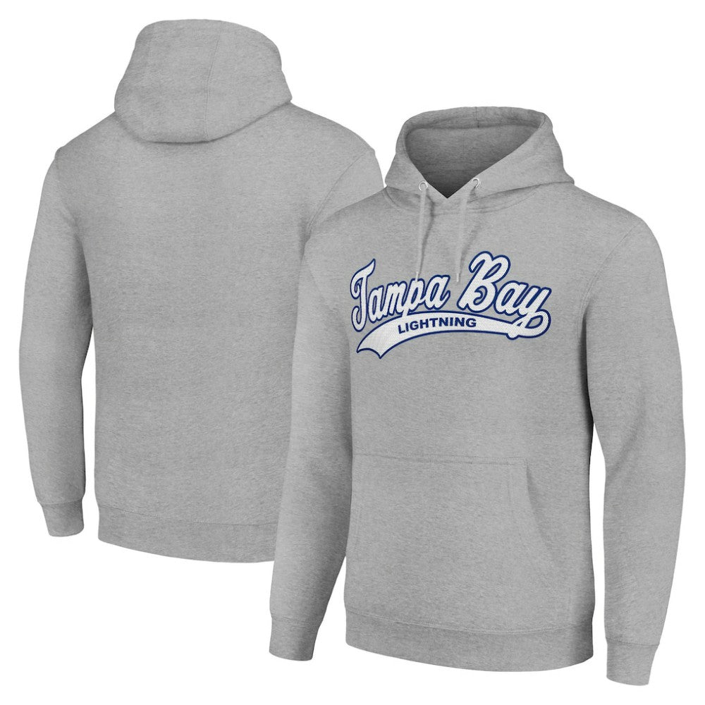 Tampa Bay Lightning Starter Tailsweep Fleece Tri-Blend Pullover Hoodie Heather Gray