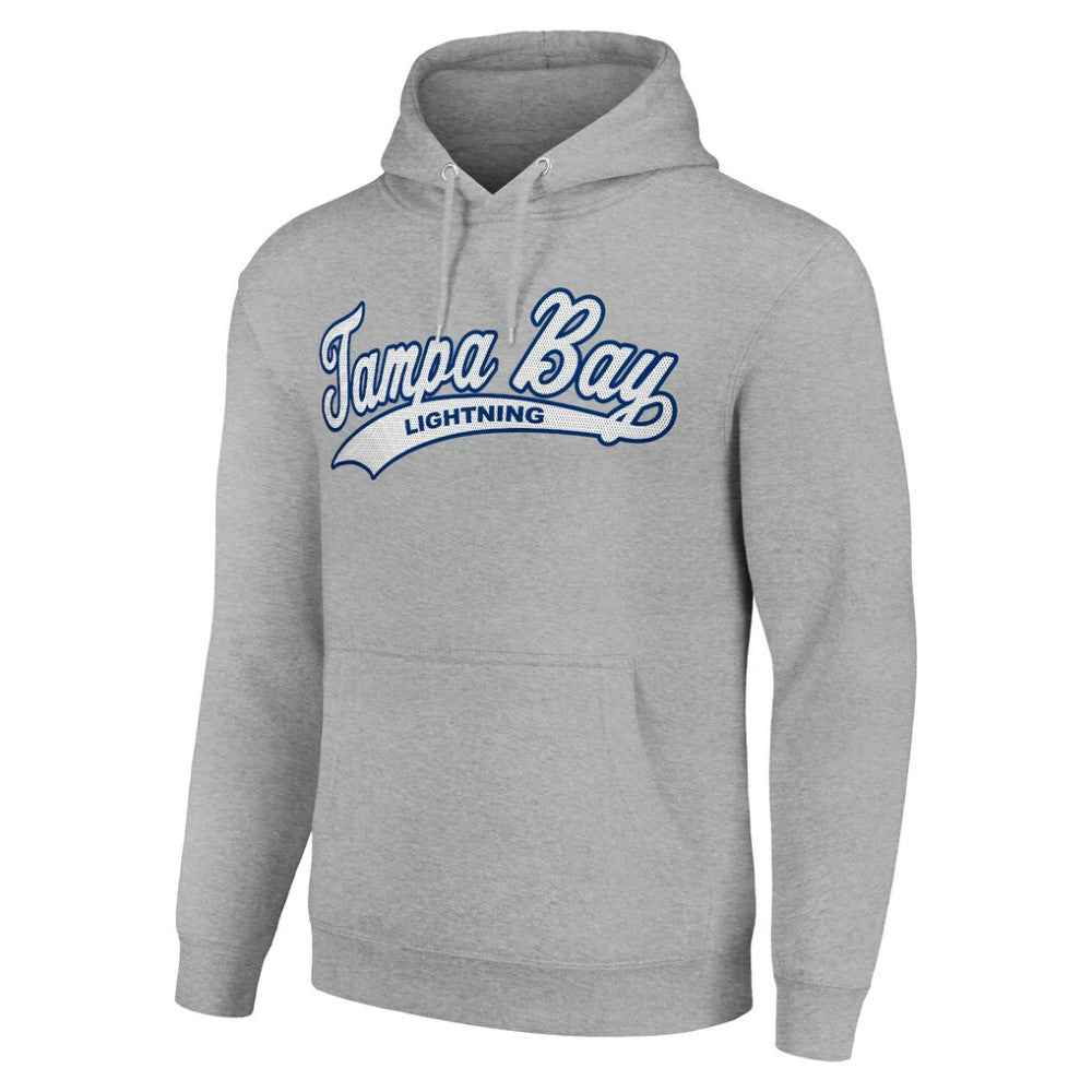 Tampa Bay Lightning Starter Tailsweep Fleece Tri-Blend Pullover Hoodie Heather Gray
