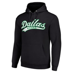 Dallas Stars Starter Tailsweep Fleece Tri-Blend Pullover Hoodie Black