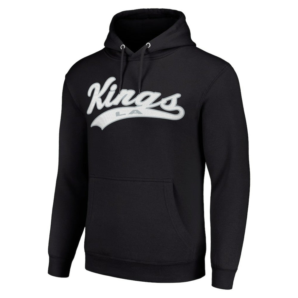 Los Angeles Kings Starter Tailsweep Fleece Tri-Blend Pullover Hoodie Black