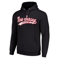 New Jersey Devils Starter Tailsweep Fleece Tri-Blend Pullover Hoodie Black