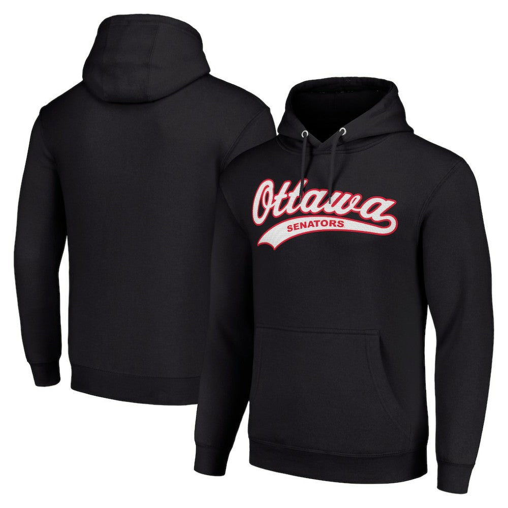 Ottawa Senators Starter Tailsweep Fleece Tri-Blend Pullover Hoodie Black