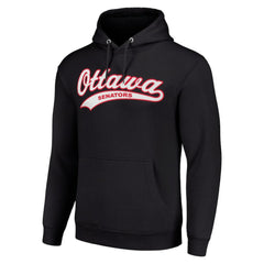 Ottawa Senators Starter Tailsweep Fleece Tri-Blend Pullover Hoodie Black