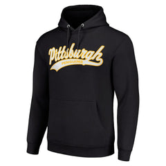 Pittsburgh Penguins Starter Tailsweep Fleece Tri-Blend Pullover Hoodie Black