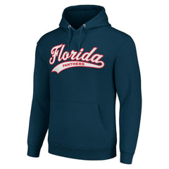 Florida Panthers Starter Tailsweep Fleece Tri-Blend Pullover Hoodie Navy