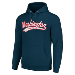 Washington Capitals Starter Tailsweep Fleece Tri-Blend Pullover Hoodie Navy