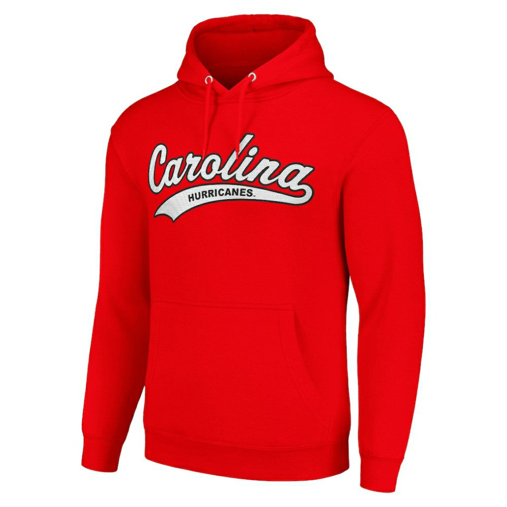 Carolina Hurricanes Starter Tailsweep Fleece Tri-Blend Pullover Hoodie Red