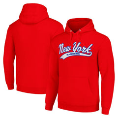 New York Rangers Starter Tailsweep Fleece Tri-Blend Pullover Hoodie Red