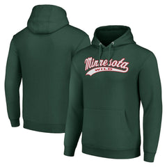 Minnesota Wild Starter Tailsweep Fleece Tri-Blend Pullover Hoodie Green