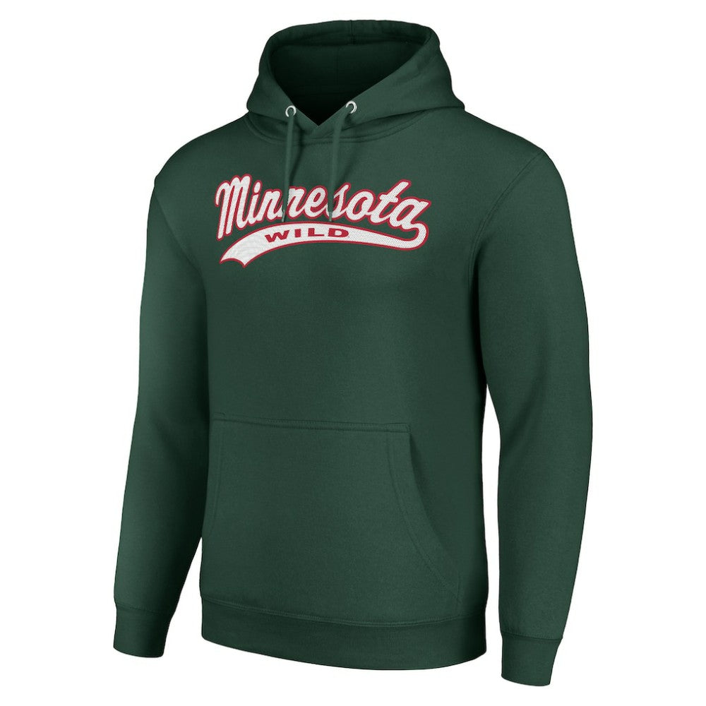 Minnesota Wild Starter Tailsweep Fleece Tri-Blend Pullover Hoodie Green