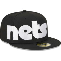 Brooklyn Nets Checkerboard UV 59FIFTY Fitted Hat - Black | New Era online