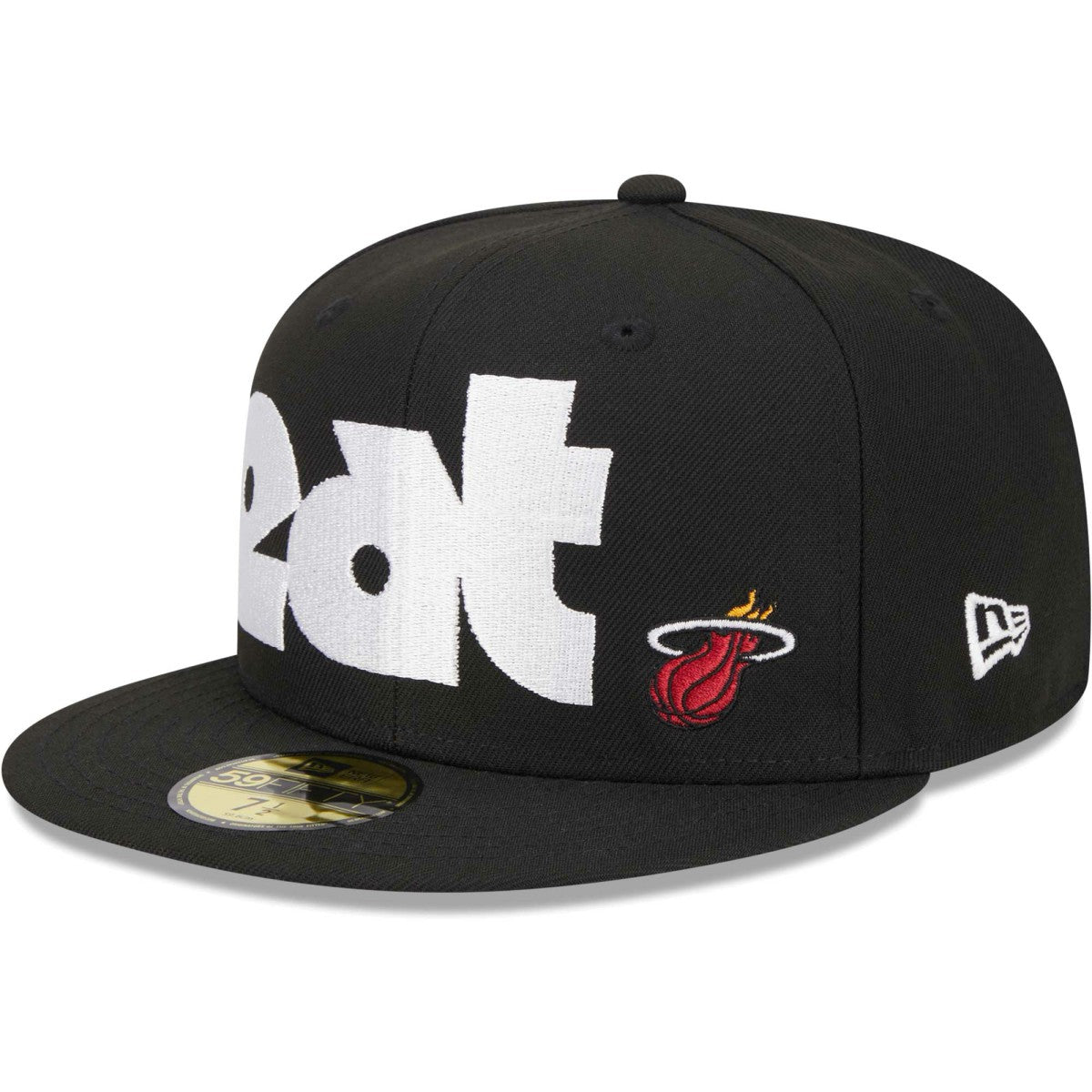 Miami Heat Checkerboard UV 59FIFTY Fitted Hat - Black | New Era on sale