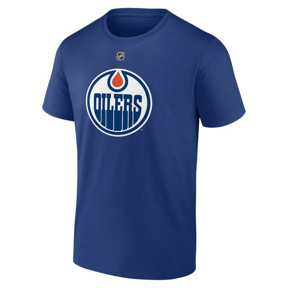 Zach Hyman Edmonton Oilers Fanatics Authentic Stack Name & Number T-Shirt Blue