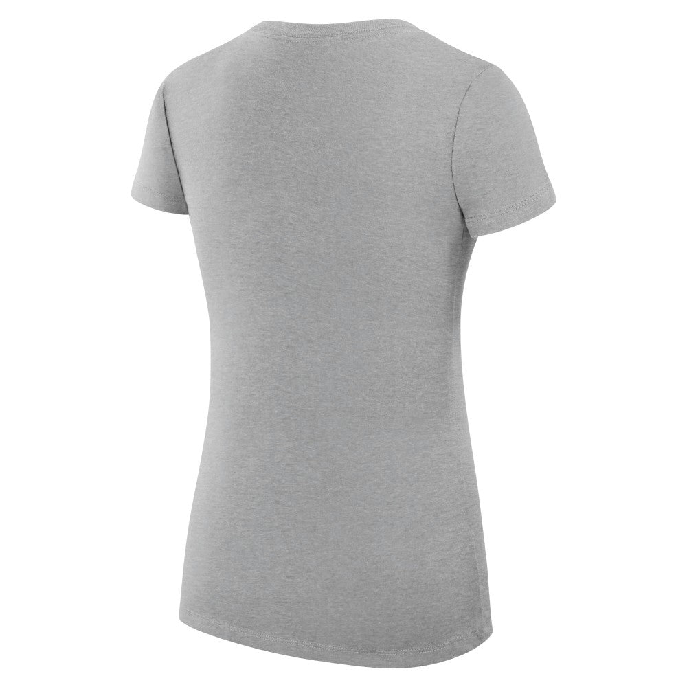 Los Angeles Dodgers G-III 4Her by Carl Banks Women's Super-Slim Fit Lightweight City Graphic V-Neck T-Shirt - Heather Gray