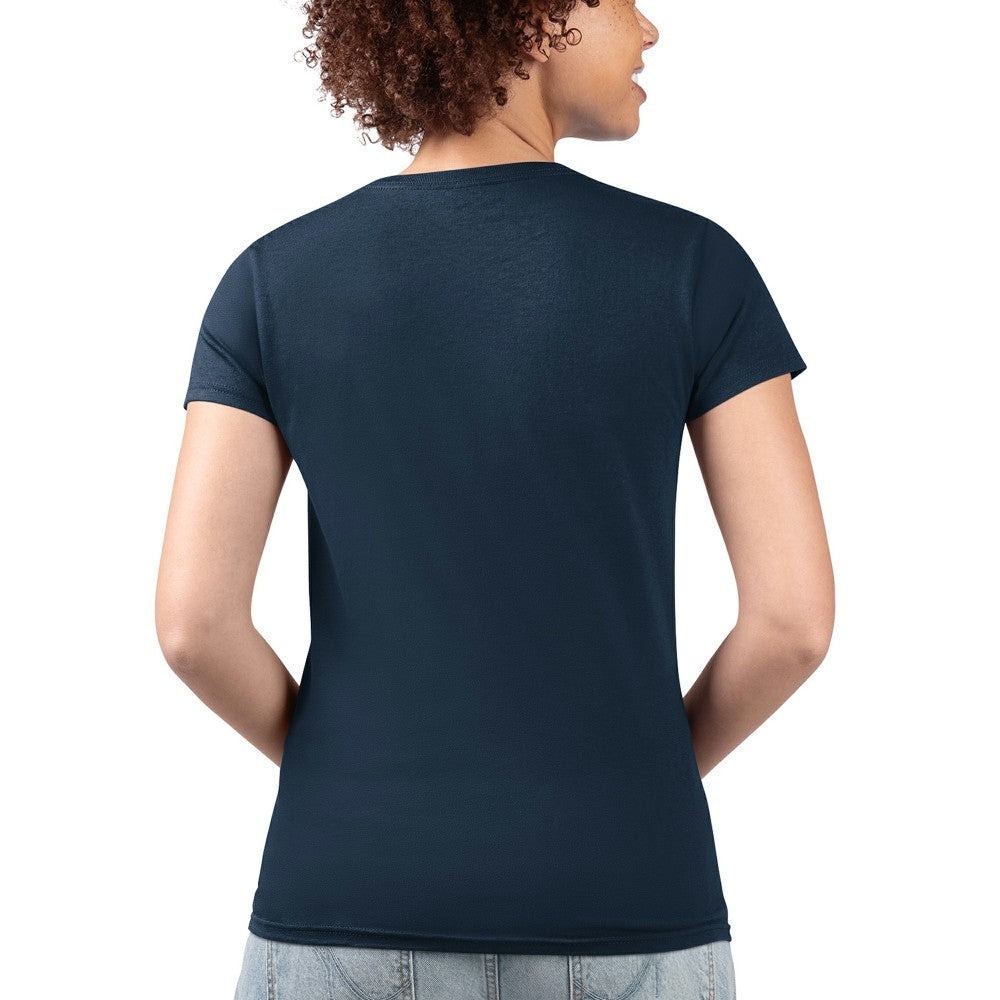 Milwaukee Brewers G-III 4Her by Carl Banks Women's Super-Slim Fit Lightweight City Graphic V-Neck T-Shirt - Navy