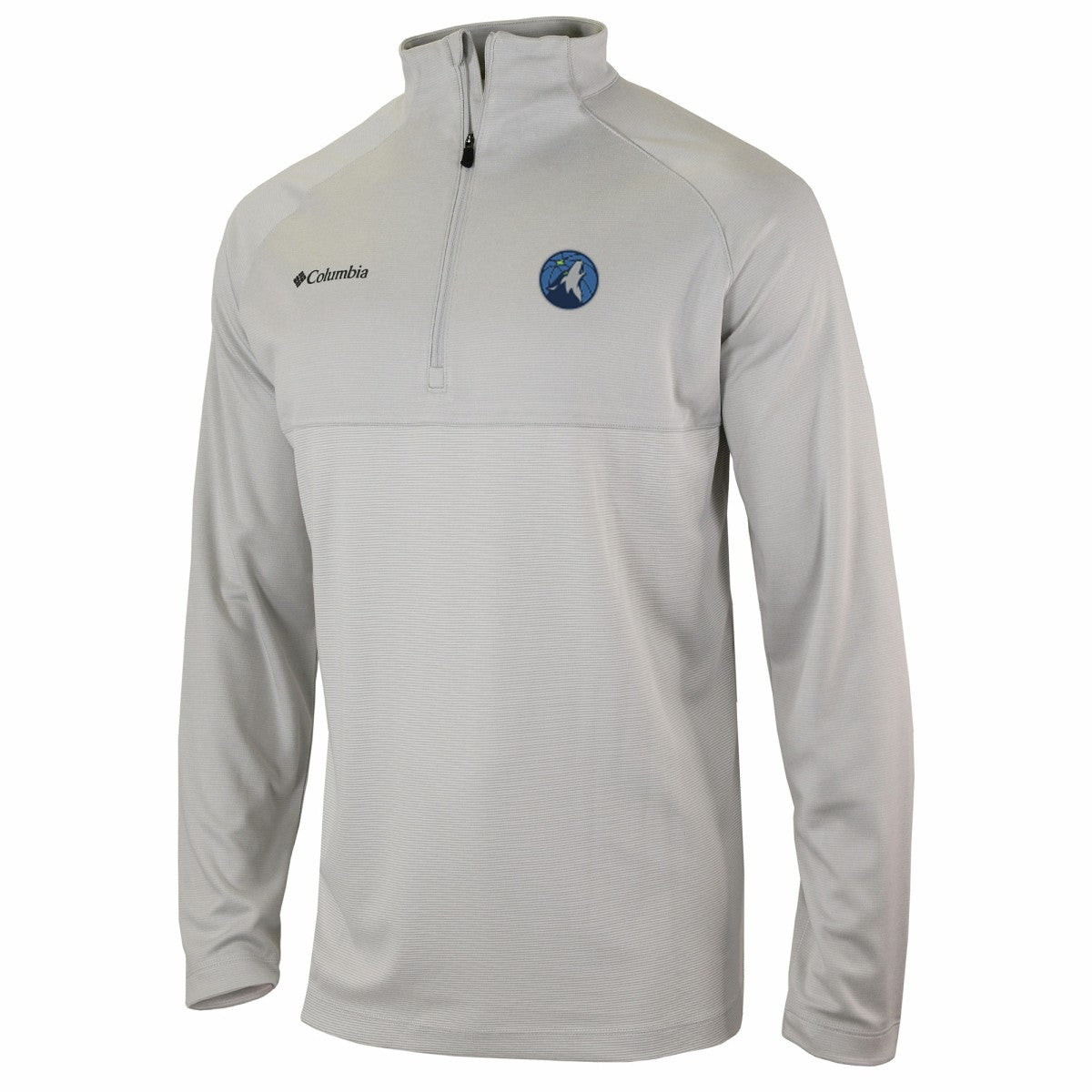 Minnesota Timberwolves Omni-Wick Rockin' It Quarter-Zip Pullover Top - Heather Gray | Columbia for sale