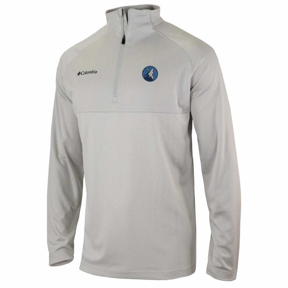 Minnesota Timberwolves Omni-Wick Rockin' It Quarter-Zip Pullover Top - Heather Gray | Columbia for sale