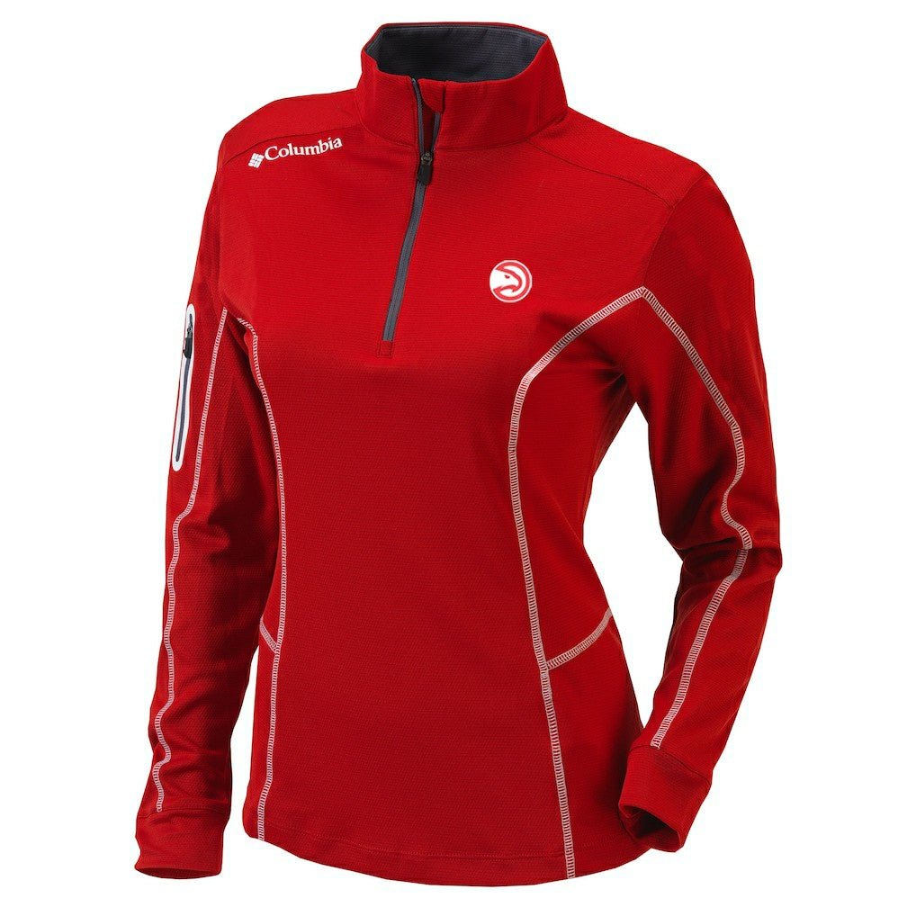 Atlanta Hawks Women's Omni-Wick Shotgun Quarter-Zip Pullover Top - Red | Columbia shop