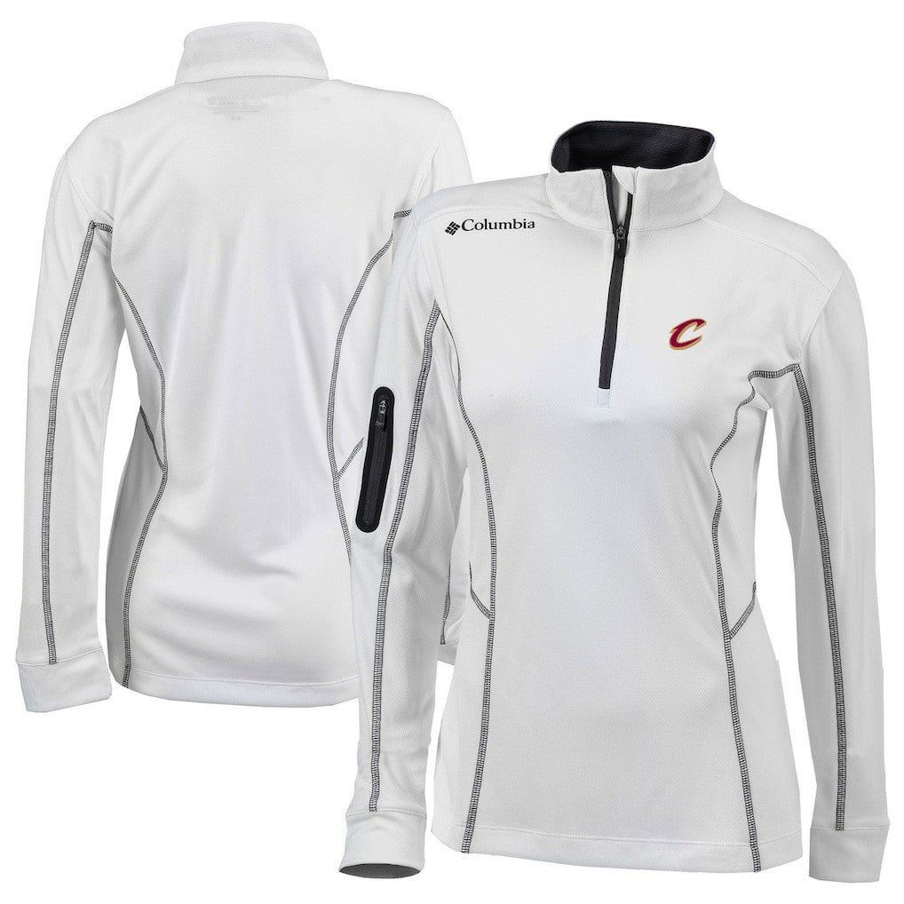 Cleveland Cavaliers Women's Omni-Wick Shotgun Quarter-Zip Pullover Top sale - White | Columbia sale