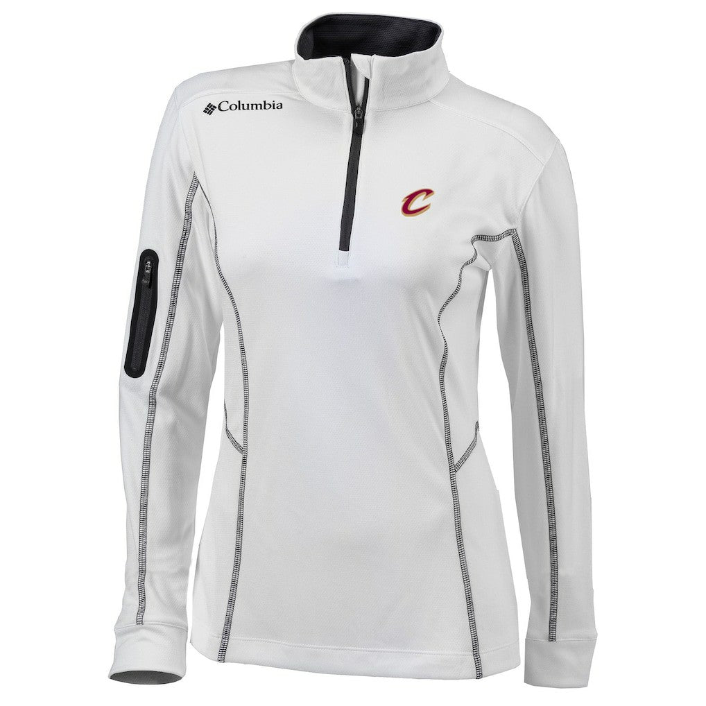 Cleveland Cavaliers Women's Omni-Wick Shotgun Quarter-Zip Pullover Top sale - White | Columbia sale