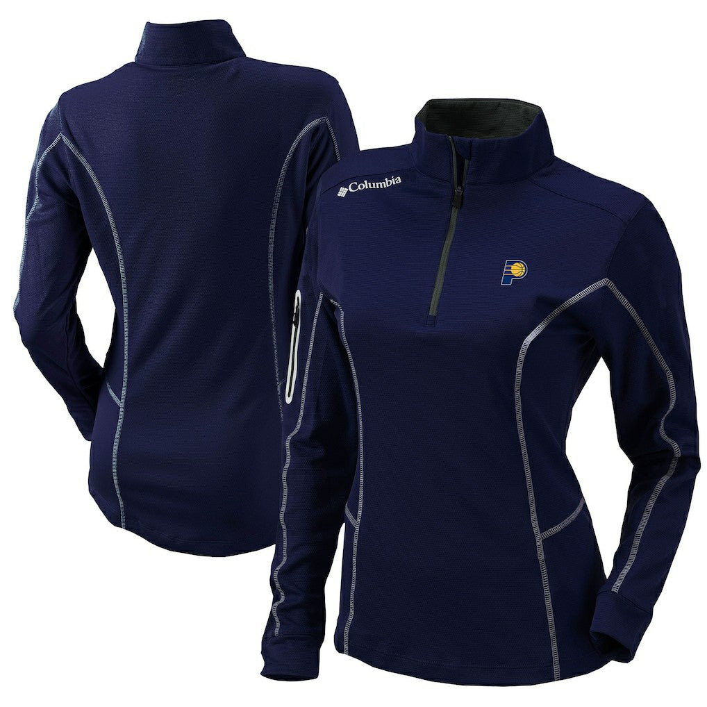 Indiana Pacers Women's Omni-Wick Shotgun Quarter-Zip Pullover Top - Navy | Columbia discount