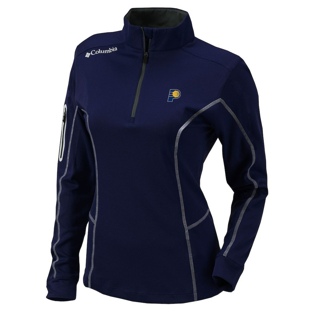 Indiana Pacers Women's Omni-Wick Shotgun Quarter-Zip Pullover Top - Navy | Columbia discount