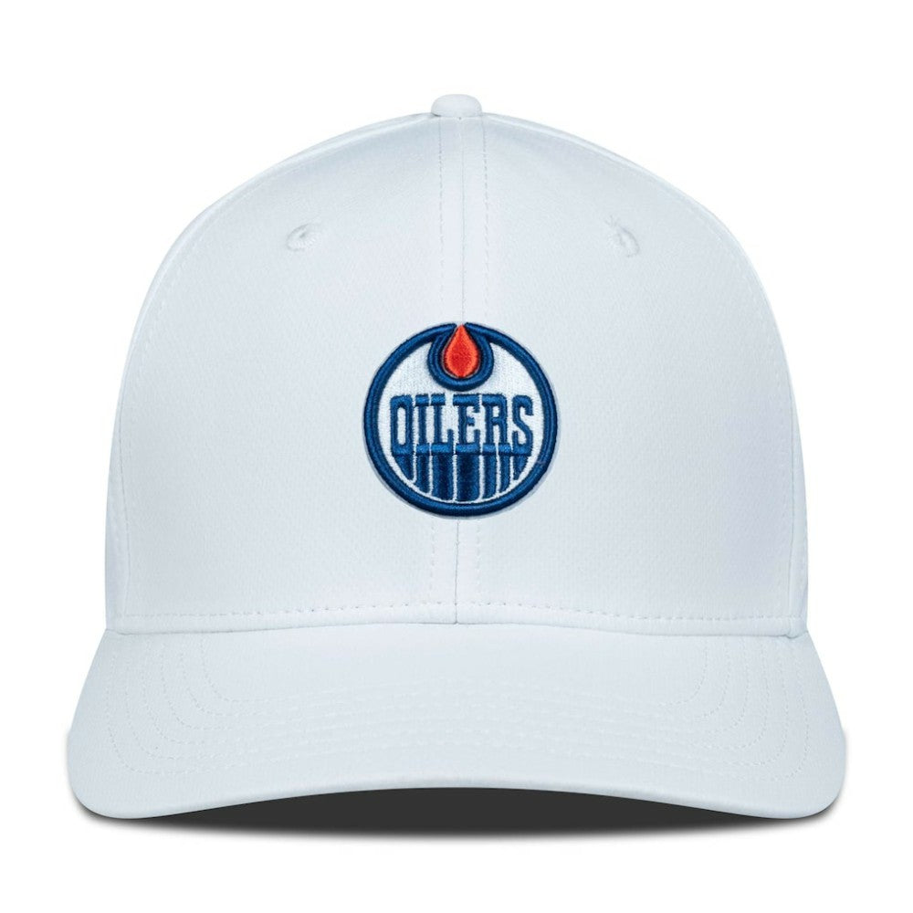 Edmonton Oilers Levelwear Rise Flex Hat White