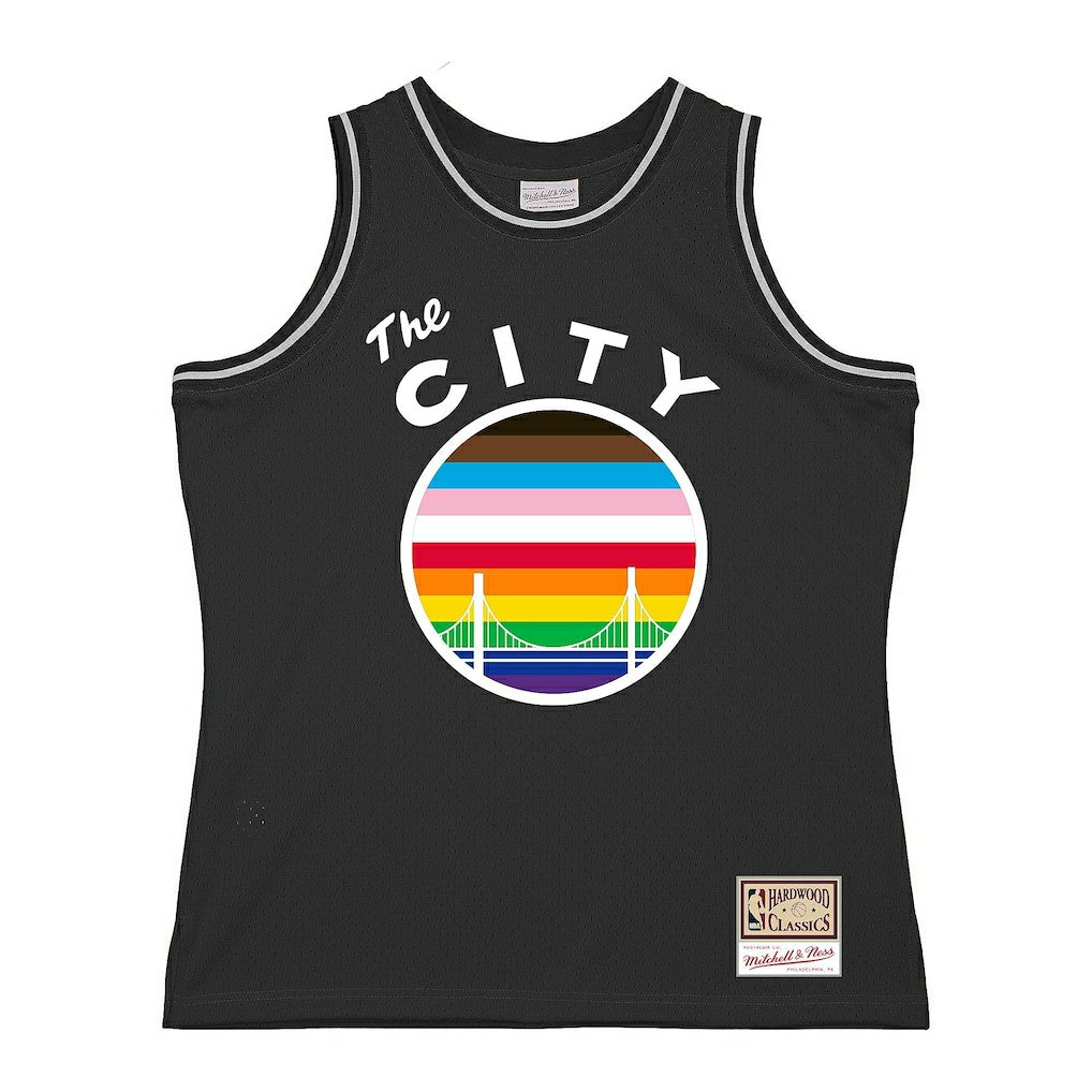 Golden State Warriors Hardwood Classic Pride Jersey sale - Black | Mitchell & Ness shop