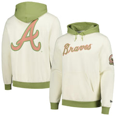 Atlanta Braves Color Pop Pullover Hoodie - Cream/Green | New Era
