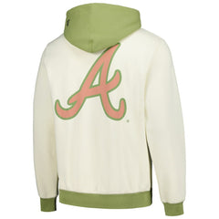 Atlanta Braves Color Pop Pullover Hoodie - Cream/Green | New Era