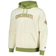 Cincinnati Reds Color Pop Pullover Hoodie - Cream/Green | New Era