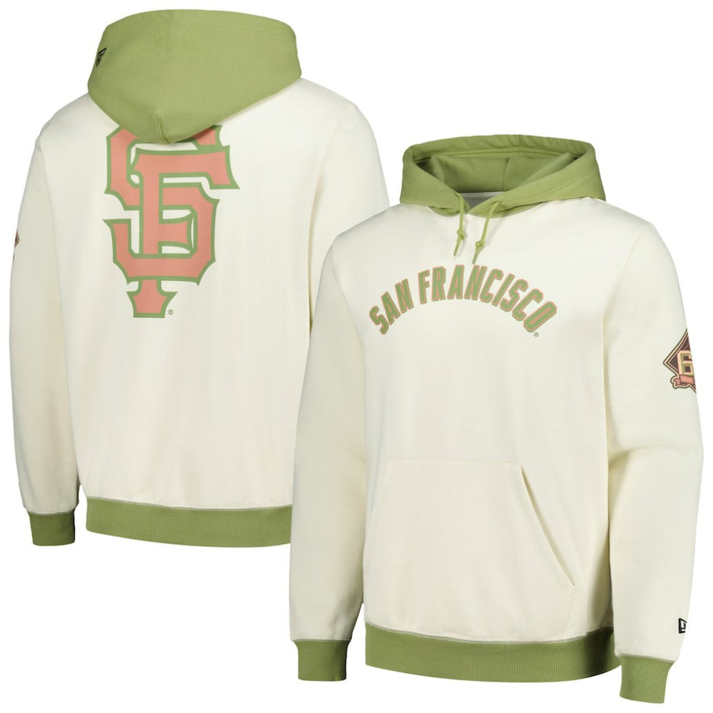 San Francisco Giants Color Pop Pullover Hoodie - Cream/Green | New Era