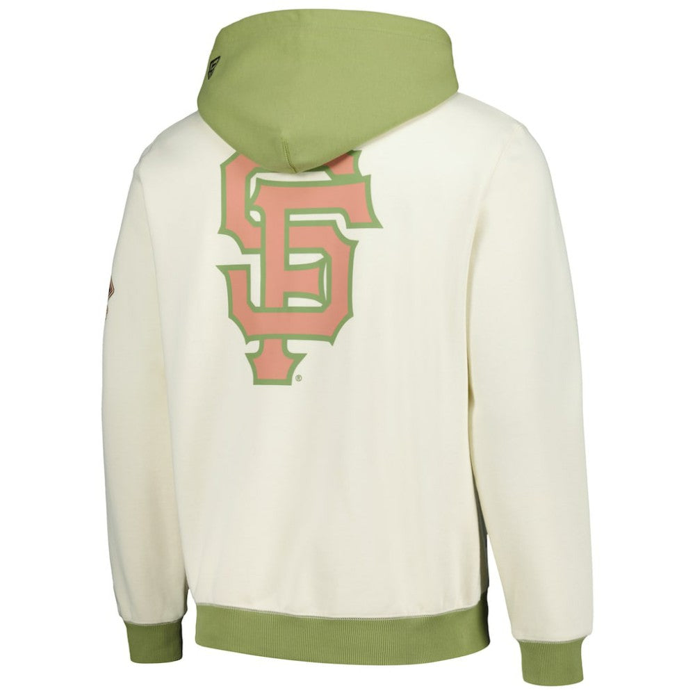 San Francisco Giants Color Pop Pullover Hoodie - Cream/Green | New Era