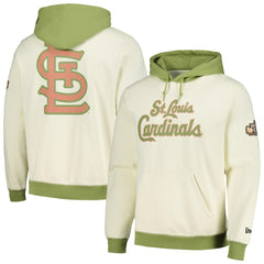 St. Louis Cardinals Color Pop Pullover Hoodie - Cream/Green | New Era