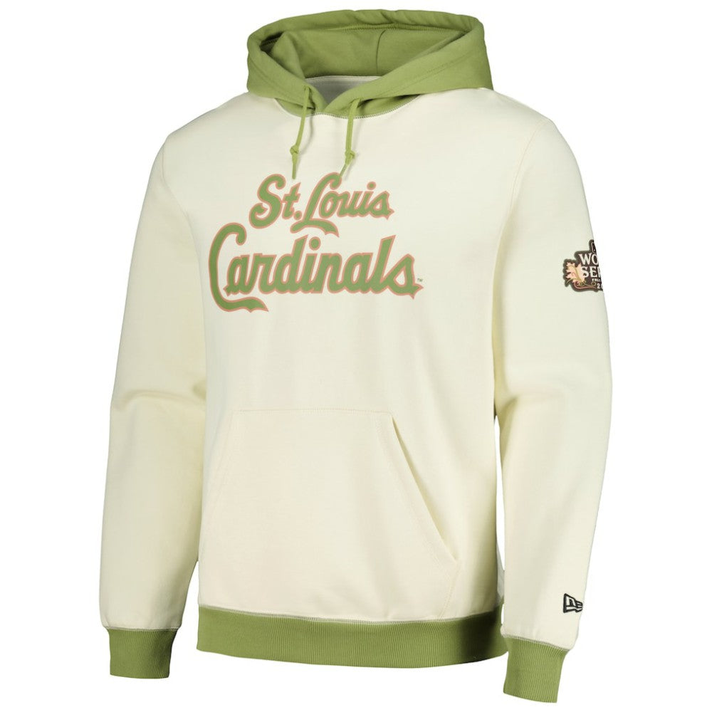St. Louis Cardinals Color Pop Pullover Hoodie - Cream/Green | New Era