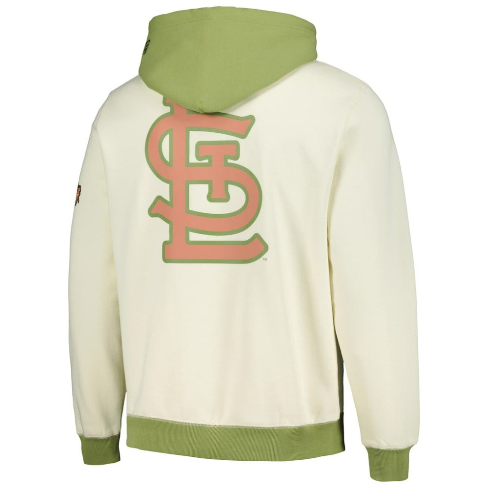 St. Louis Cardinals Color Pop Pullover Hoodie - Cream/Green | New Era