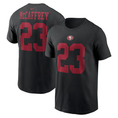 Christian McCaffrey San Francisco 49ers Player Name & Number T-Shirt - Black | Nike for sale