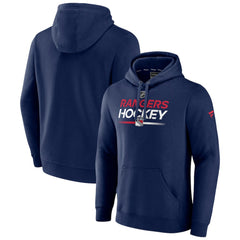 New York Rangers Fanatics Alternate Wordmark Fleece Pullover Hoodie Navy