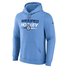 Winnipeg Jets Fanatics Alternate Wordmark Fleece Pullover Hoodie Light Blue
