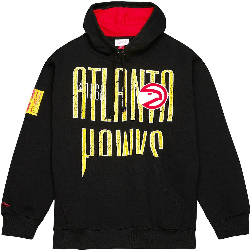 Atlanta Hawks Hardwood Classics OG 2.0 Pullover Hoodie - Black | Mitchell & Ness cheap